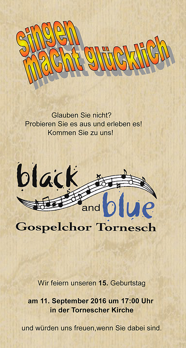 Flyer 15. Geburtstag